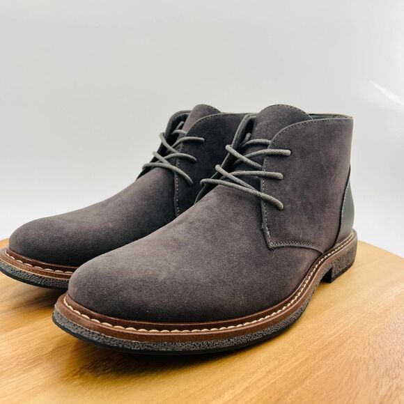 Vance Co. Orson Men’s Suede Chukka Boot In Dark Gray Size 10 - Picture 4 of 16